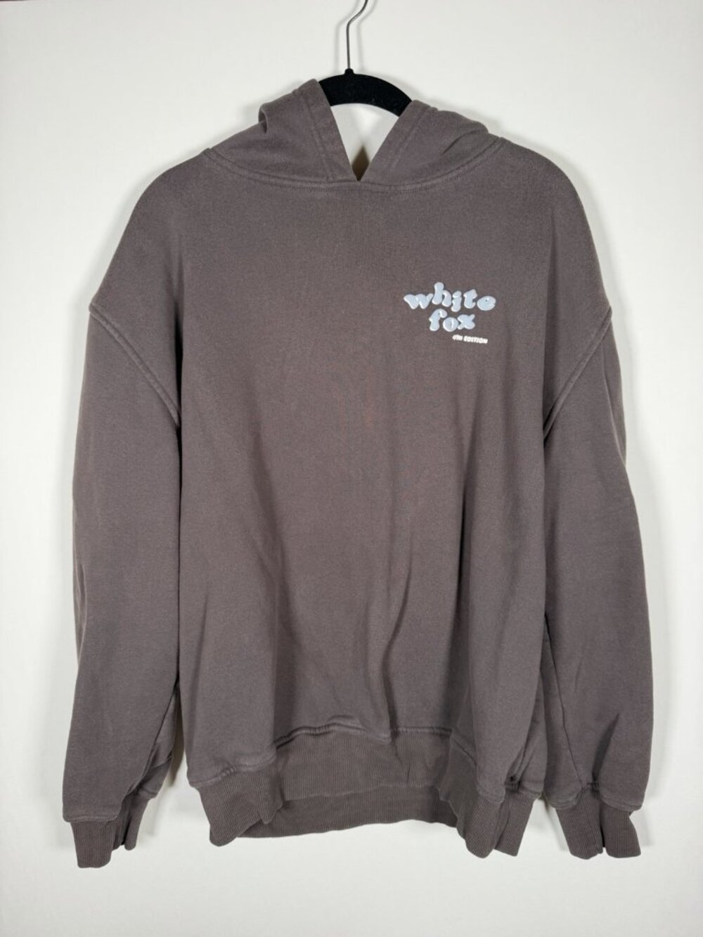 WHITE FOX gray blue bubble printed athleisure logo hoodie womens S/M comfy